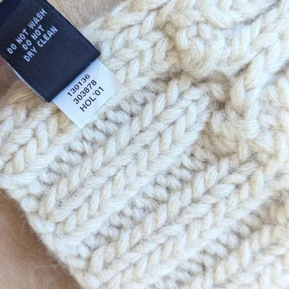 Gap Vintage Wool and Mohair Cable Knit Scarf Y2K - Picture 4 of 6